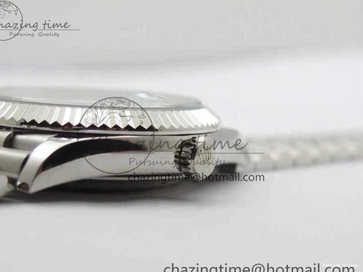 0417 SoftTouch Day-Date 40mm 228239 BP New Dial Version 904 SS Ice Blue T Crystal Markers Dial on SS President Bracelet A 2822